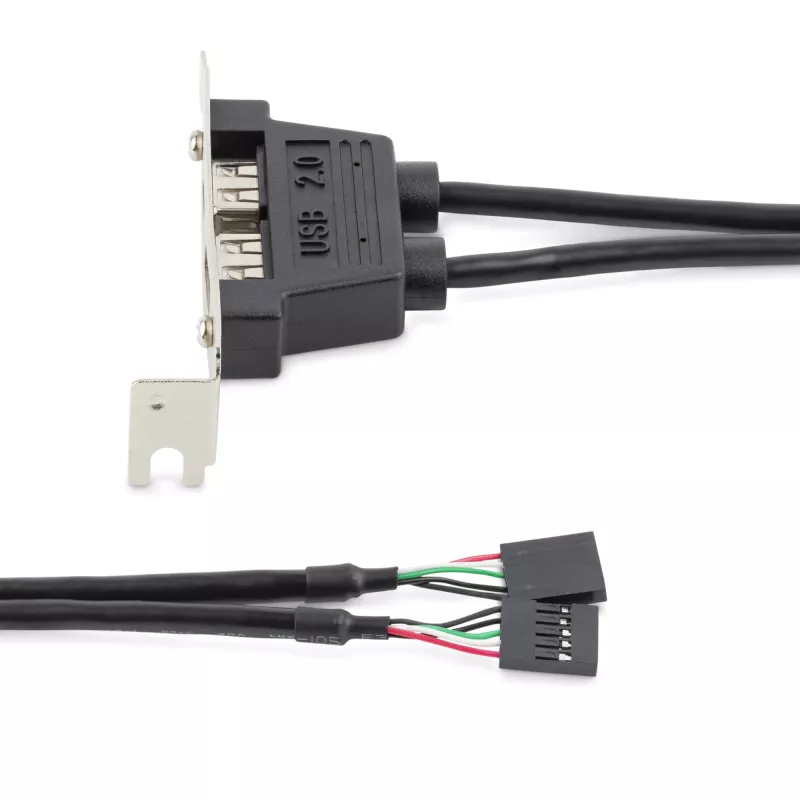 StarTech.com 2-porttinen USB-A-naaras matalaprofiilinen slot-levysovitin