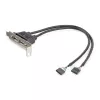 StarTech.com 2-porttinen USB-A-naaras matalaprofiilinen slot-levysovitin