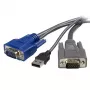 StarTech.com 1,8 m ultraohut USB-VGA-2-in-1-KVM-kaapeli, musta, VGA, USB A + VGA, uros/uros, 189 g