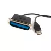 StarTech.com 10 ft USB - rinnakkaistulostinsovitin – uros/uros, musta, Centronics, USB Type-A, 30,5 m, uros/uros, CE, RoHS