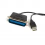 StarTech.com ICUSB128410 10 ft (3 m) USB-rinnakkaiskirjoitinsovitinkaapeli, uros/uros, musta