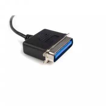 StarTech.com ICUSB128410 10 ft (3 m) USB-rinnakkaiskirjoitinsovitinkaapeli, uros/uros, musta