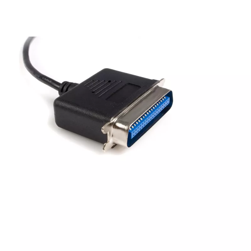 StarTech.com ICUSB128410 10 ft (3 m) USB-rinnakkaiskirjoitinsovitinkaapeli, uros/uros, musta