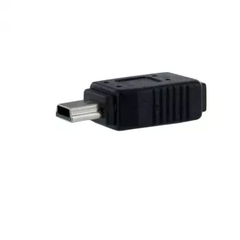 StarTech.com Micro-USB - Mini-USB 2.0 -sovitin naaras/uros, USB Mini-B, USB Micro-B, musta