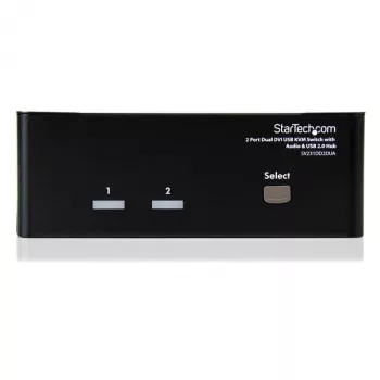 StarTech.com 2-porttinen Dual-DVI-USB-KVM-kytkin äänellä ja USB 2.0 -keskittimellä
