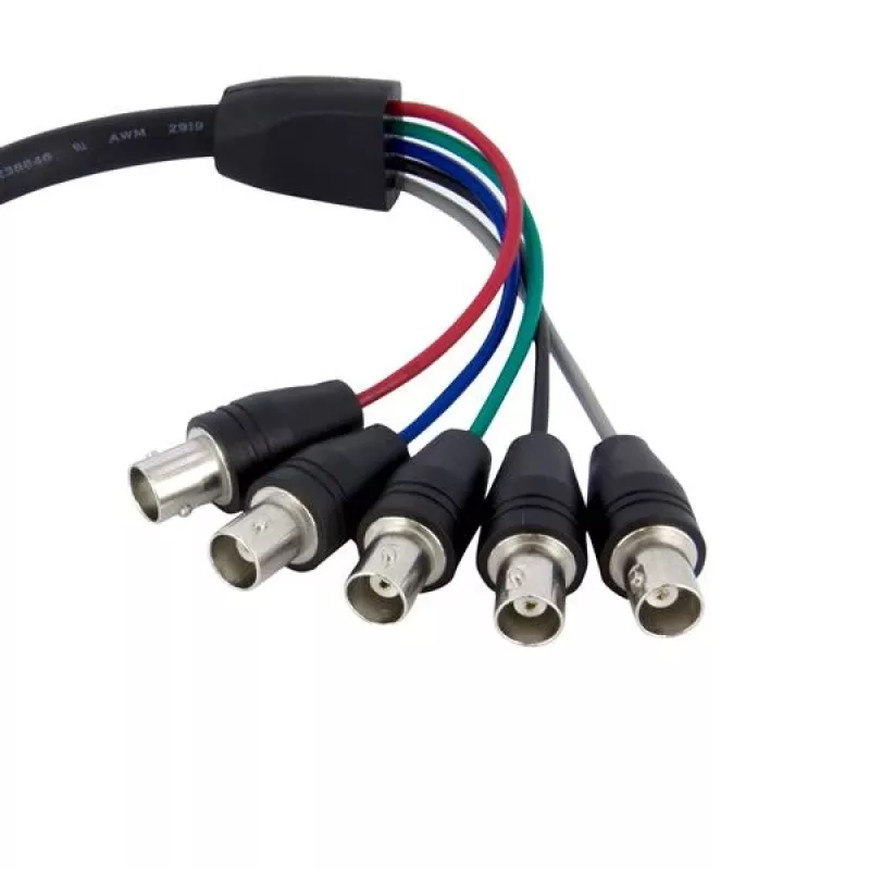StarTech.com 1 ft koaksiaali HD15 VGA - 5 BNC RGBHV -näyttökaapeli - uros/naaras