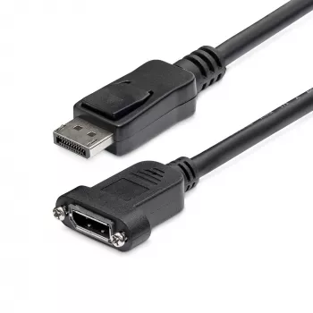 StarTech.com 1 m paneeliasennettava DisplayPort-kaapeli - 4K x 2K - DisplayPort 1.2 -jatkokaapeli uros - naaras - DP-videojatkokaapeli paneeliasennettavalla DP-liitännällä - DP-näyttökaapeli