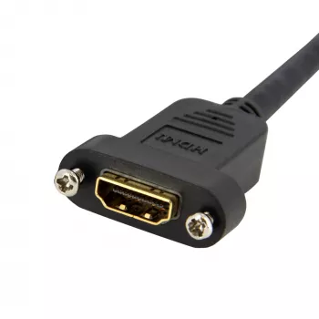 StarTech.com 0,9 m HDMI-naaras - HDMI-uros -sovitin, 4K High-Speed-paneeliasennettava HDMI-kaapeli, 4K 30 Hz UHD HDMI, 10,2 Gbit/s kaistanleveys, HDMI-naaras - HDMI-uros, HDMI-paneeliasennettava liitäntäkaapeli