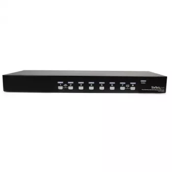 StarTech.com 8-porttinen rack-asennettava USB-VGA-KVM-kytkin äänellä (äänikaapelit sisältyvät)
