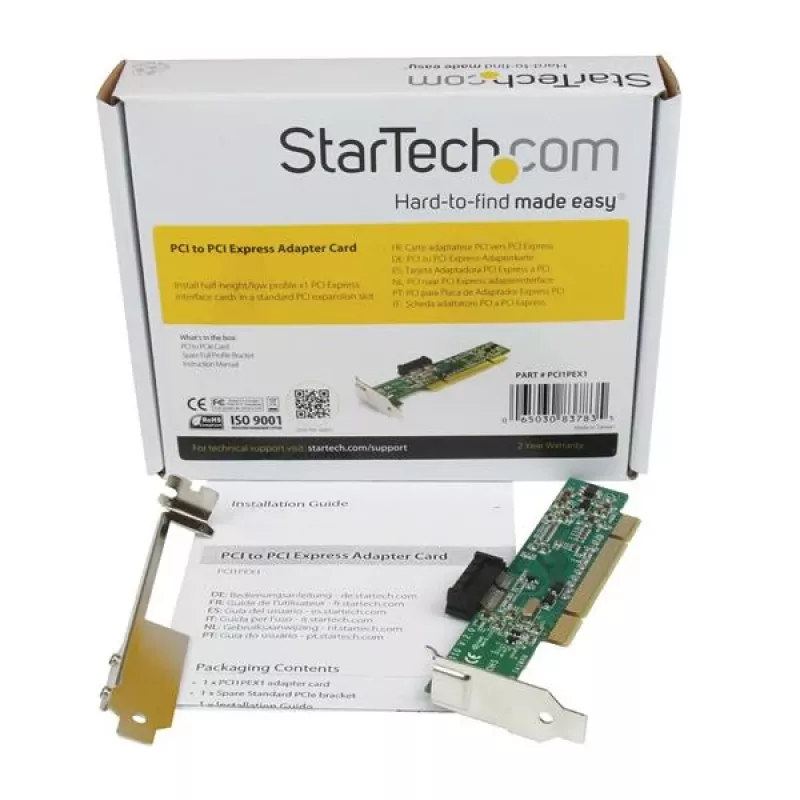 StarTech.com PCI - PCI Express -sovitinkortti, PCI, PCIe, PCI 2.3, CE, FCC, TAA, Pericom - PI7C9X111SL, 0 - 85 °C