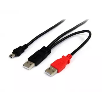 StarTech.com 1,8 m USB-Y-kaapeli ulkoisille kiintolevyille – USB-A - Mini-B