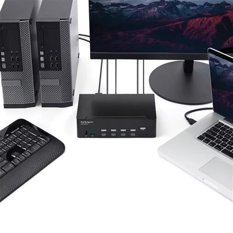 StarTech.com 4 portin HDMI KVM-kytkin – 4K 30Hz – kahden näytön tuki