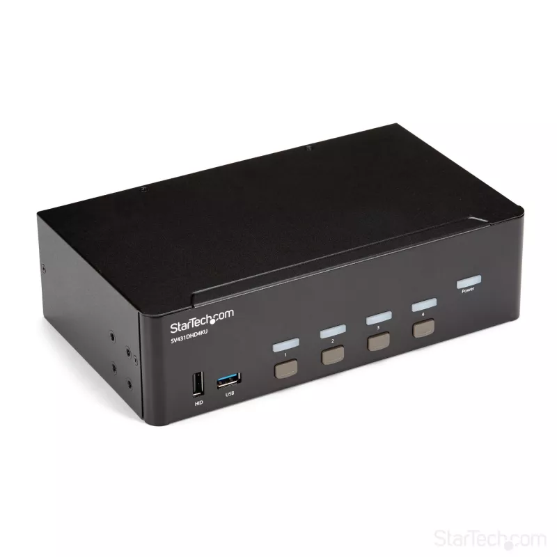 StarTech.com 4 portin HDMI KVM-kytkin – 4K 30Hz – kahden näytön tuki