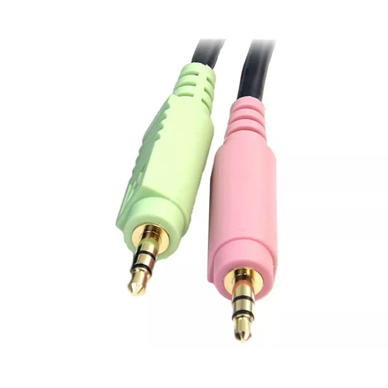 StarTech.com 6ft 4-in-1 USB DisplayPort KVM-kytkin kaapeli äänellä ja mikrofonilla