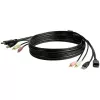 StarTech.com 6ft 4-in-1 USB DisplayPort KVM-kytkin kaapeli äänellä ja mikrofonilla