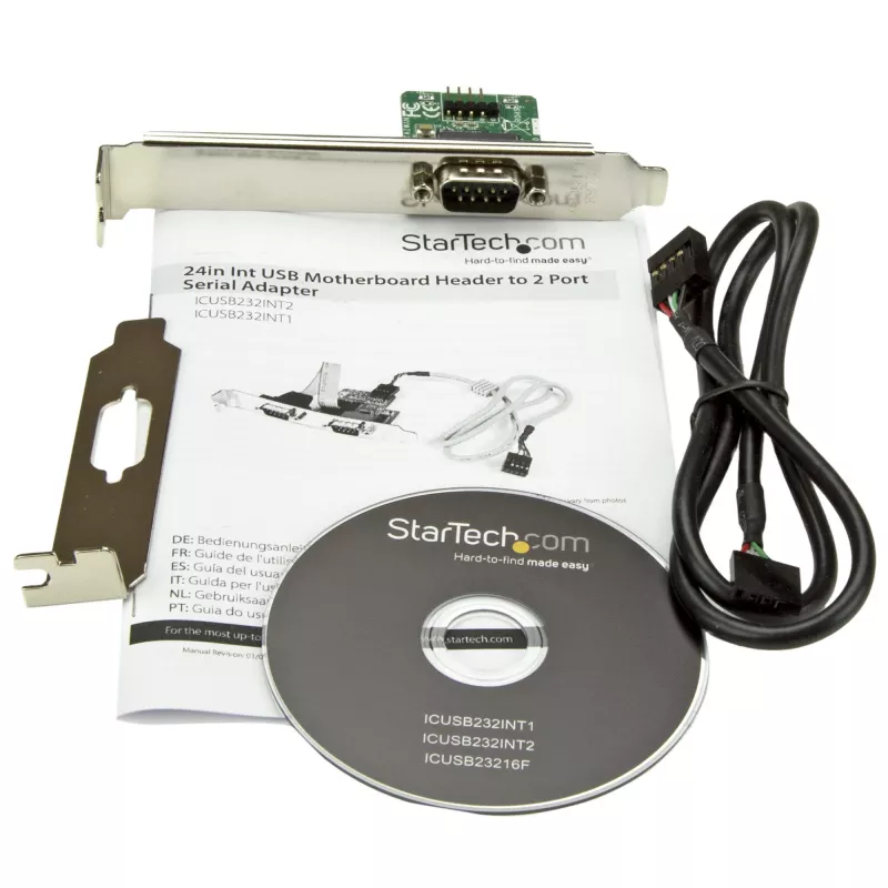 StarTech.com 61 cm sisäinen USB-emolevyheader - sarjaportti-RS232-adapteri