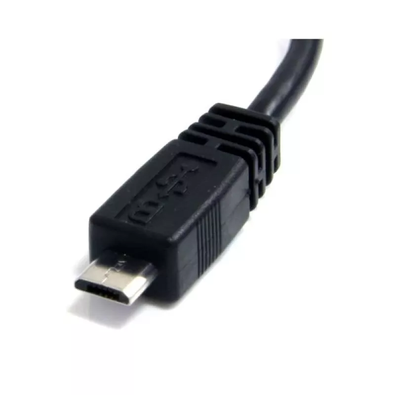 StarTech.com 15 cm Micro-USB-kaapeli - A - Micro B, 0,1524 m, USB A, Micro-USB B, uros/uros, 0,48 Gbit/s, musta