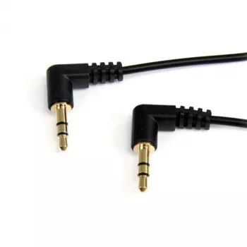 StarTech.com 3 ft ohut 3,5 mm kulmikas stereoäänikaapeli - uros/uros