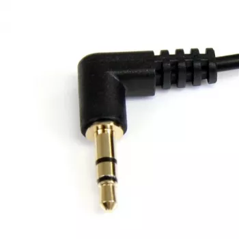 StarTech.com 3 ft ohut 3,5 mm kulmikas stereoäänikaapeli - uros/uros