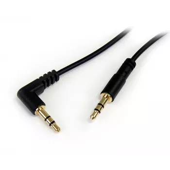 StarTech.com 6 ft ohut 3,5 mm liitin kulmikkaaseen stereoäänikaapeliin - uros/uros