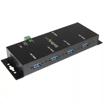 StarTech.com 4 portin teollinen USB 3.0 -keskitin ESD-suojalla~4 portin USB 3.0 -keskitin - 5Gbps - metalli teollisuus USB-A-keskitin - seinä- tai pöytäasennus USB-datakeskitin - TAA-yhteensopiva USB-laajennuskeskitin