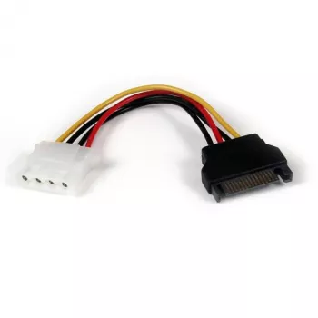 StarTech.com 15,24 cm SATA - LP4 -virtakaapeliadapteri – uros/naaras, Molex (4-napainen), SATA 15-napainen, 0,1524 m, uros, uros, suora
