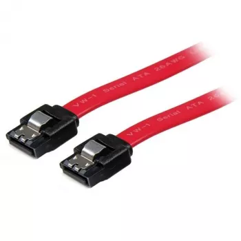 StarTech.com 20,3 cm lukittuva SATA - SATA -kaapeli – naaras/naaras, 0,2032 m, SATA III, SATA 7-pin, SATA 7-pin, uros/uros, punainen