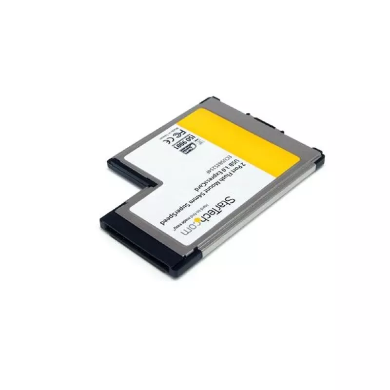 StarTech.com 2 portin upotettava ExpressCard 54mm SuperSpeed USB 3.0 -korttiadapteri UASP-tuella