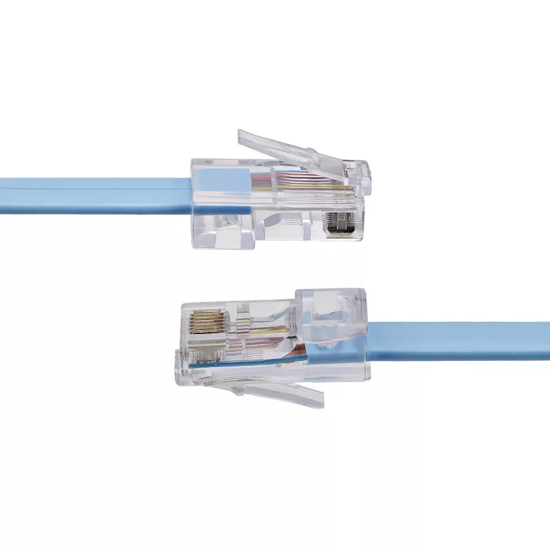StarTech.com 6 ft Cisco-konsoli Rollover -kaapeli - RJ45 uros/uros, 1,8 m, RJ-45, RJ-45, sininen