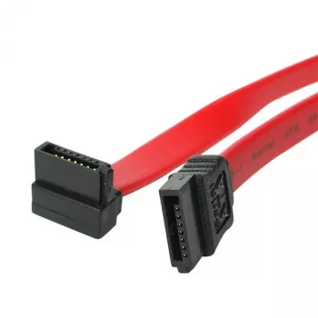 StarTech.com 6 tuuman SATA - suorakulmainen SATA Serial ATA -kaapeli, 0,152 m, SATA III, uros/uros, punainen, suora, oikea