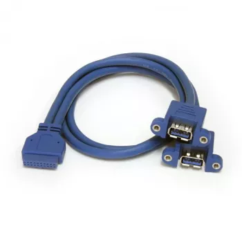 StarTech.com 2 portin paneeliasennettava USB 3.0 -kaapeli - USB A - emolevyheader-kaapeli naaras/naaras
