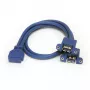 StarTech.com 2 portin paneeliasennettava USB 3.0 -kaapeli - USB A - emolevyheader-kaapeli naaras/naaras
