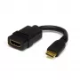 StarTech.com 5in Mini HDMI - HDMI -adapteri - 4K High Speed HDMI -adapteri - 4K 30Hz Ultra HD High Speed HDMI -adapteri - HDMI 1.4 - kullatut liittimet - UHD Mini HDMI -adapteri 4K - musta