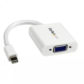StarTech.com Mini DisplayPort - VGA -adapteri - aktiivinen Mini DP - VGA -muunnin - 1080p video - mDP tai Thunderbolt 1/2 Mac/PC - VGA-näyttöön/projektoriin/näyttöön - mDP 1.2 - VGA -dongle - valkoinen