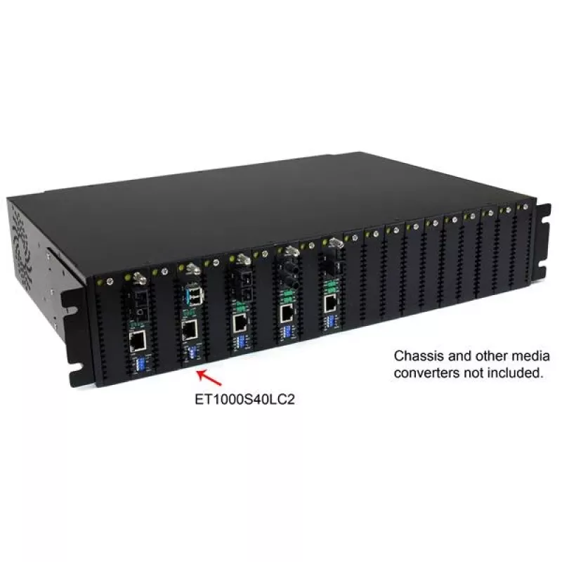 StarTech.com 1000 Mbps Gigabit yksimuotokuitu -mediakonvertteri LC 40 km