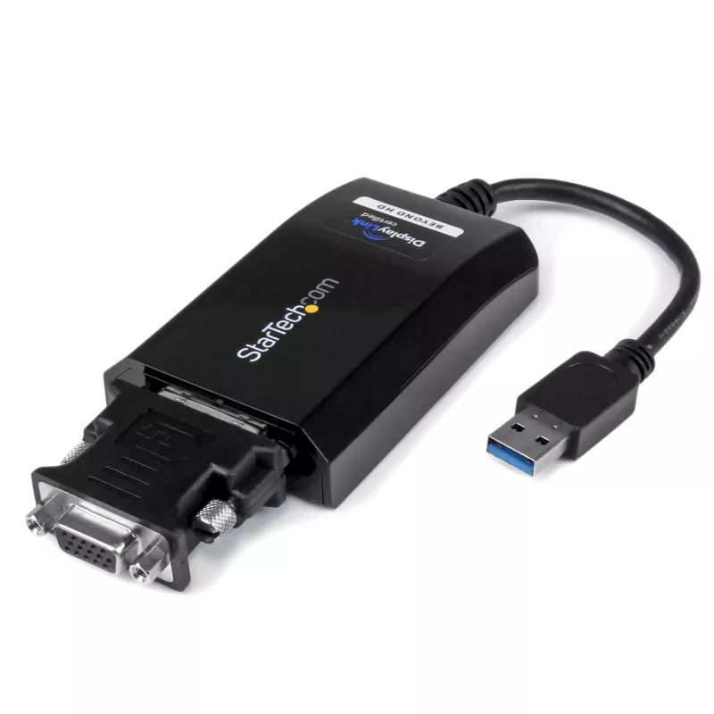 StarTech.com USB 3.0 - DVI / VGA -adapteri – 2048x1152, 3.2 Gen 1 (3.1 Gen 1), USB Type-A, DVI-lähtö, 2048 x 1152 pikseliä
