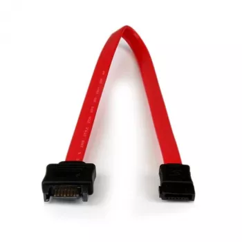 StarTech.com 0,3 m SATA-jatkokaapeli, 0,3 m, SATA III, SATA 7-pin, SATA 7-pin, uros/naaras, musta, punainen