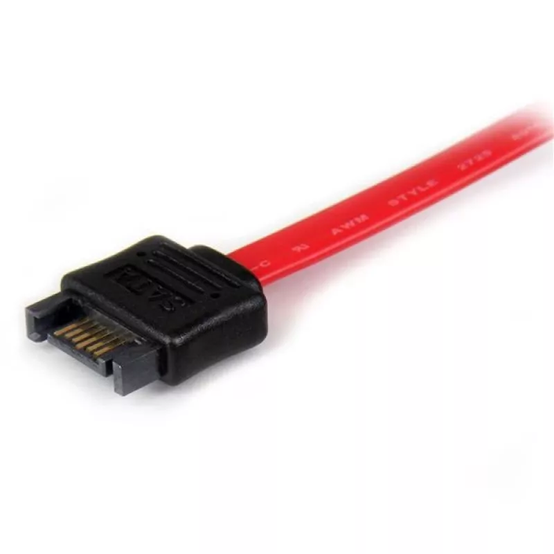 StarTech.com 0,3 m SATA-jatkokaapeli, 0,3 m, SATA III, SATA 7-pin, SATA 7-pin, uros/naaras, musta, punainen