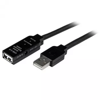 StarTech.com 15m USB 2.0 -aktiivinen jatkokaapeli - M/F, 15 m, USB A, USB A, USB 2.0, uros/naaras, musta