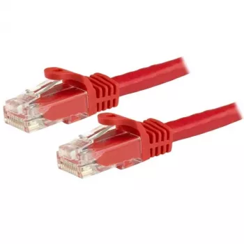 StarTech.com 15m CAT6 Ethernet-kaapeli – Red CAT 6 Gigabit Ethernet -johto – 250MHz 100W PoE RJ45 UTP verkko-/patch-kaapeli ilman kielekettä vedonpoistolla yksittäin testattu