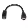 StarTech.com 15 cm Micro-USB - Mini-USB -adapterikaapeli M/W, 0,15 m, Mini-USB B, Micro-USB A, uros/naaras, musta