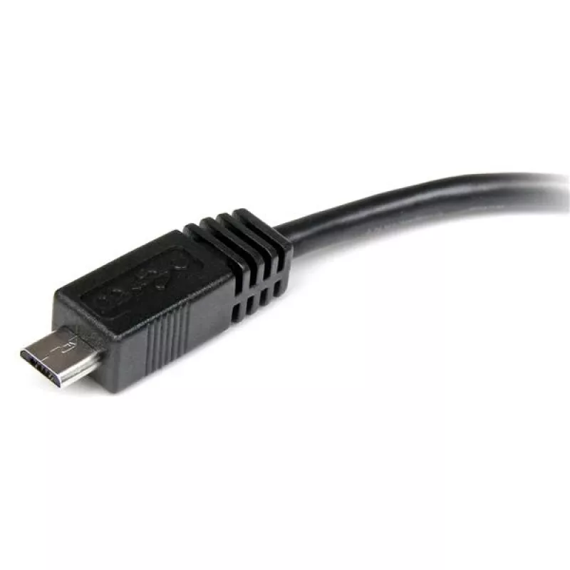 StarTech.com 15 cm Micro-USB - Mini-USB -adapterikaapeli M/W, 0,15 m, Mini-USB B, Micro-USB A, uros/naaras, musta