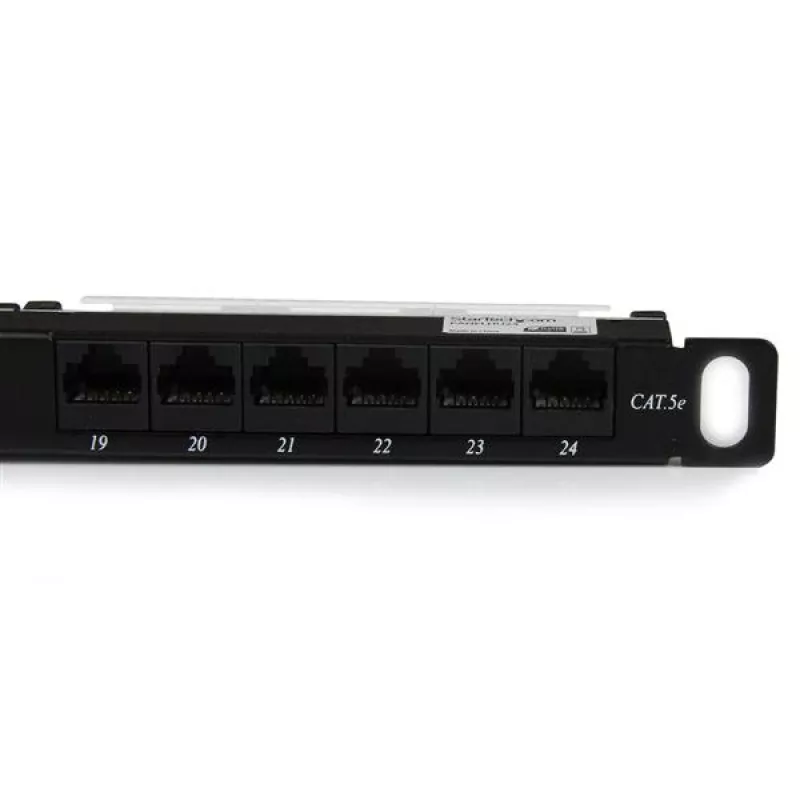 StarTech.com 24-porttinen 0.5U Cat5e -patch-paneeli – RJ45 Ethernet Rackmount Cat 5e 110 -patch-paneeli