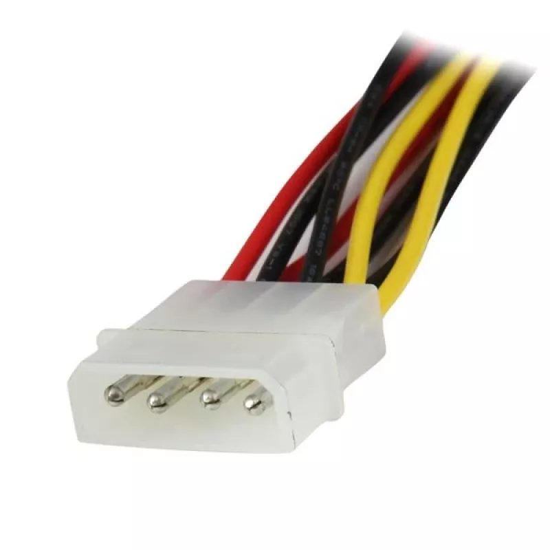 StarTech.com 30,5 cm LP4 - 2x lukittuva SATA -virtakaapelin Y-haaroitinadapteri – 4-pin LP4 - kahteen SATA