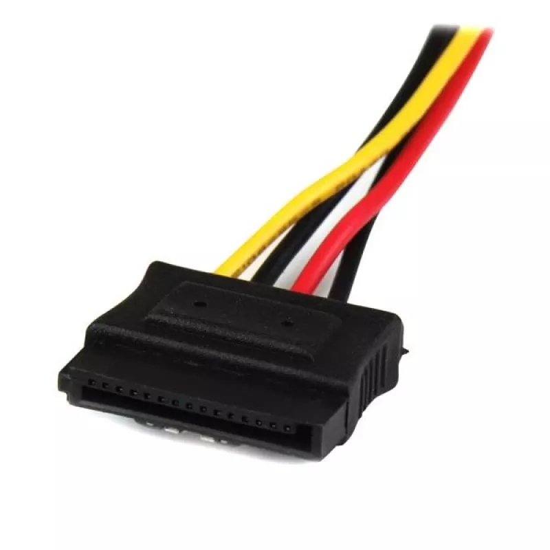 StarTech.com 30,5 cm LP4 - 2x lukittuva SATA -virtakaapelin Y-haaroitinadapteri – 4-pin LP4 - kahteen SATA