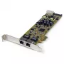 StarTech.com kaksiporttinen PCI Express Gigabit Ethernet PCIe -verkkokorttiadapteri – PoE/PSE
