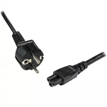StarTech.com 2m kannettavan virtakaapeli, EU Schuko - C5, 2,5 A 250 V, 18AWG, kannettavan varakaapeli, virtalähdekaapeli, laturikaapeli, apilaliitin-/Mikki Hiiri -virtakaapeli