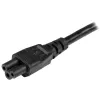 StarTech.com 2m kannettavan virtakaapeli, EU Schuko - C5, 2,5 A 250 V, 18AWG, kannettavan varakaapeli, virtalähdekaapeli, laturikaapeli, apilaliitin-/Mikki Hiiri -virtakaapeli