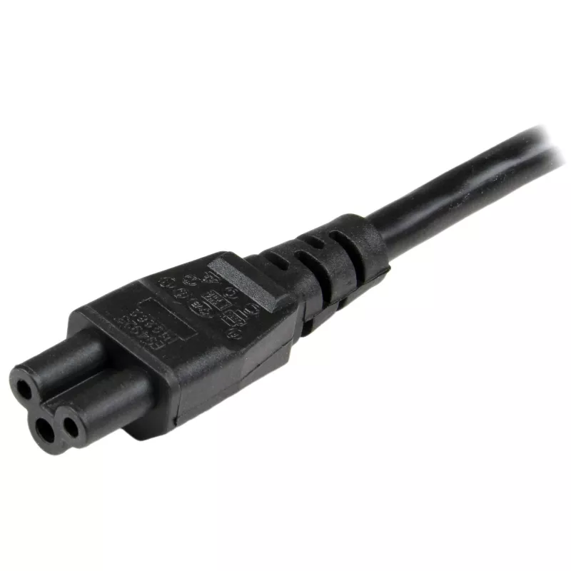 StarTech.com 2m kannettavan virtakaapeli, EU Schuko - C5, 2,5 A 250 V, 18AWG, kannettavan varakaapeli, virtalähdekaapeli, laturikaapeli, apilaliitin-/Mikki Hiiri -virtakaapeli