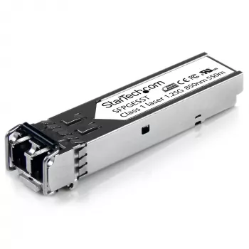 StarTech.com Cisco SFP-GE-S -yhteensopiva SFP-moduuli – 1000BASE-SX – 1GbE monimuotokuitu-MMF-lähetin-vastaanotin – 1GE Gigabit Ethernet SFP – LC 550m – 850nm – DDM Cisco IE3400, IE3300, IE3200
